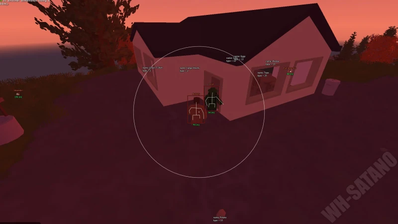 Player and zombie ESP overlay in Unturned